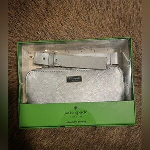 Kate Spade Silver Adjustable Belt Bag